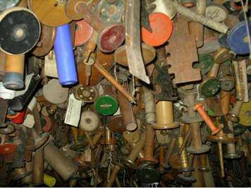 Bobbins hung up at Masson Mills
